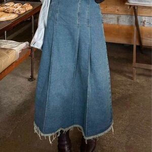 SHEIN Blue Denim Maxi Skirt